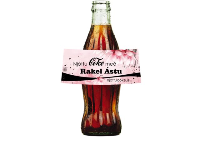 1 Coke í gleri  límmiðar