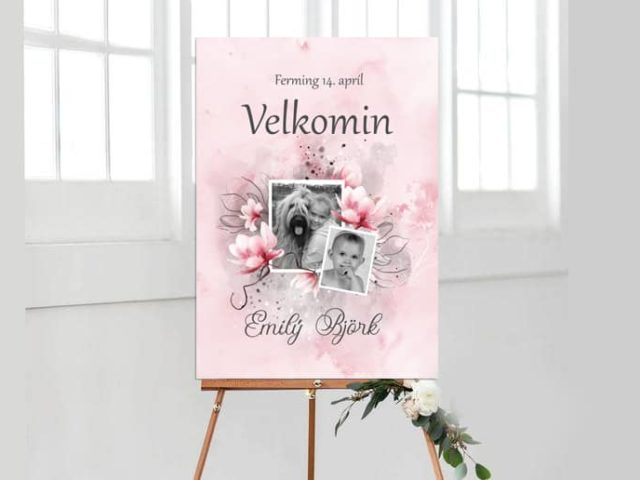 1 Velkomin foam skilti